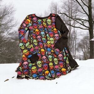 8 Rainbow Skull High-low Dress